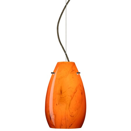 Besa Lighting Pera 9 Cord Pendant, Habanero, Bronze Finish, 1x9W LED 1KX-4126HB-LED-BR
